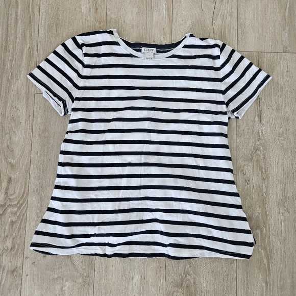 J. Crew Tie Back Top, Size Small, White with Navy Stripes - Picture 1 of 8